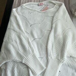 White oversized sweater